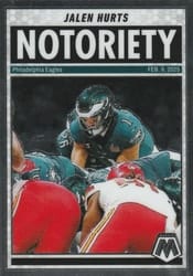 2025 Panini Mosaic Notoriety Jalen Hurts #1 card