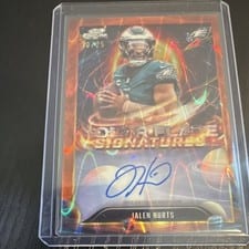 2025 Topps Cosmic Chrome Solar Flares Signatures Jalen Hurts #SFS-JHU card