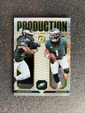 2025 Donruss Production Line Jalen Hurts / Saquon Barkley #16 card