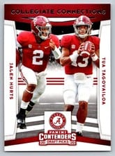 2020 Panini Contenders Draft Picks Collegiate Connections Jalen Hurts/Tua Tagovailoa #10 card