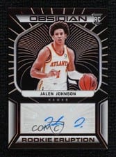 2021-22 Panini Obsidian Rookie Eruption Signatures Jalen Johnson #RES-JLJ card