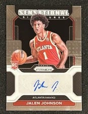 2021-22 Panini Prizm Sensational Signatures Jalen Johnson #SS-JJO