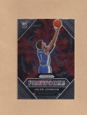 2021 Panini Prizm Draft Picks Fireworks Jalen Johnson #8 card