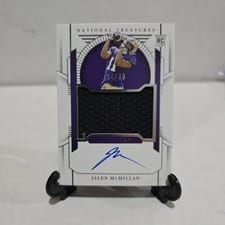 Jalen McMillan 2024 Panini National Treasures Collegiate College Materials Signatures card