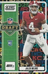 2025 Score NFL Draft Jalen Milroe #10 card