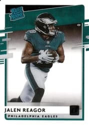 2020 Panini Chronicles Clearly Donruss Rated Rookies Jalen Reagor #RR-JR card