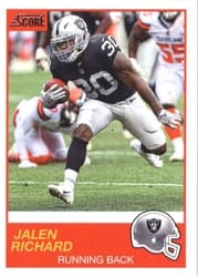 2019 Score Base Set Jalen Richard #39 card