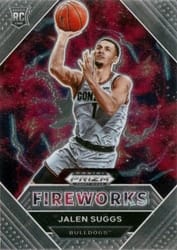 2021 Panini Prizm Draft Picks Fireworks Jalen Suggs #3 card