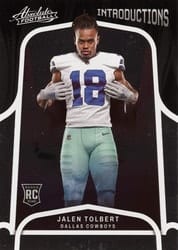 2022 Panini Absolute Introductions Jalen Tolbert #INT-19 card