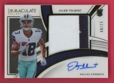 2022 Panini Immaculate Collection Jalen Tolbert #PPR-JTO card