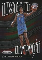 2022-23 Panini Prizm Instant Impact Jalen Williams #11 card