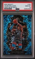 2022 Panini Select Jalen Williams Light Blue Disco #167 card