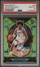 2022 Panini Select Jalen Williams Neon Green #90 card