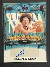 2023-24 Panini Court Kings Fresh Paint Autographs Jalen Wilson #FP-JWN card