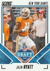 2023 Score NFL Draft Jalin Hyatt #12 card