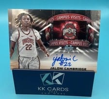 2024-25 Bowman University Chrome Campus Visits Autographs Jaloni Cambridge #CVA-JC card