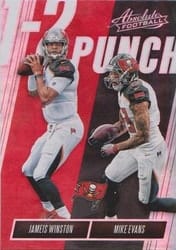 2018 Panini Absolute 1-2 Punch Jameis Winston / Mike Evans #OTP-JI card