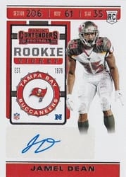 2019 Panini Contenders Base Set Jamel Dean #218 card