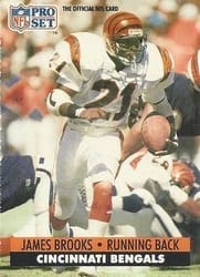 1991 Pro Set Base Set James Brooks #110 card
