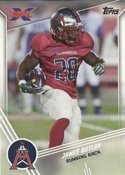 2020 Topps XFL Base Set James Butler #108 card