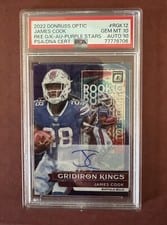 2022 Donruss Optic Rookie Gridiron Kings Autographs James Cook #RGK-12 card