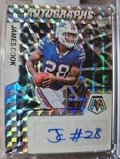 2022 Panini Mosaic Rookie Autographs Mosaic James Cook #RAM-JC card