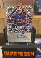 2022 Panini Mosaic Rookie Scripts James Cook #RS-JC card