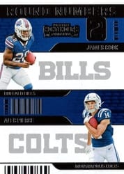 2022 Panini Contenders Round Numbers James Cook / Alec Pierce #RN-CP card