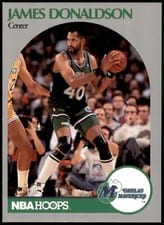 1990-91 Hoops Base Set James Donaldson #85 card