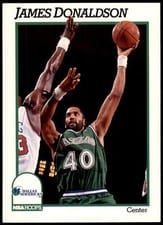 1991-92 Hoops Base Set James Donaldson #45 card