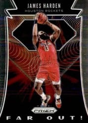 2019-20 Panini Prizm Far Out! James Harden #3 card