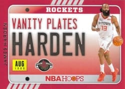 2020-21 Hoops Vanity Plates James Harden #5 card