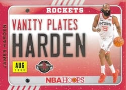 2020-21 Hoops Winter Vanity Plates James Harden #5 card
