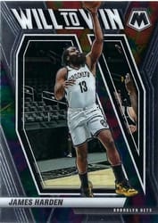 2020-21 Panini Mosaic Will to Win James Harden #8 card