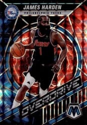 2021-22 Panini Mosaic Overdrive James Harden #13 card