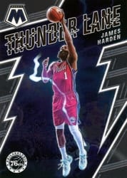 2021-22 Panini Mosaic Thunder Lane James Harden #5 card