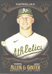 2021 Topps Allen & Ginter X Base Set James Kaprielian #257 card