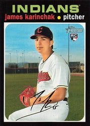 2020 Topps Heritage Base Set James Karinchak #504 card