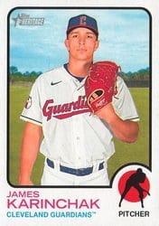 2022 Topps Heritage Base Set James Karinchak #615 card
