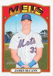 2021 Topps Heritage Base Set James McCann #524 card
