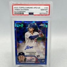2023 Topps Chrome Update Sapphire Edition Autographs James Outman #USA-JO card