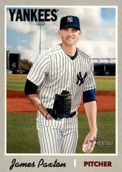 2019 Topps Heritage Base Set James Paxton #138 card