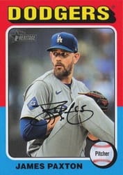 2024 Topps Heritage Base Set James Paxton #610 card