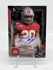 2025 Bowman University Chrome Chrome Prospect Autographs James Peoples #BCA-JP card