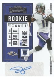 2020 Panini Contenders Base Set James Proche #211 card