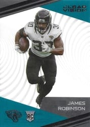 2020 Panini Chronicles Clear Vision Rookies James Robinson #CV-8 card