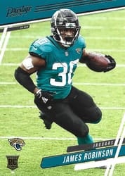 2020 Panini Chronicles Prestige Rookies Update James Robinson #329 card