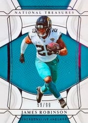 2021 Panini National Treasures Base Set James Robinson #55 card