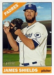 2015 Topps Heritage Base Set James Shields #555 card
