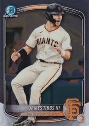 2025 Bowman Chrome Prospects James Tibbs III #BCP-39 card